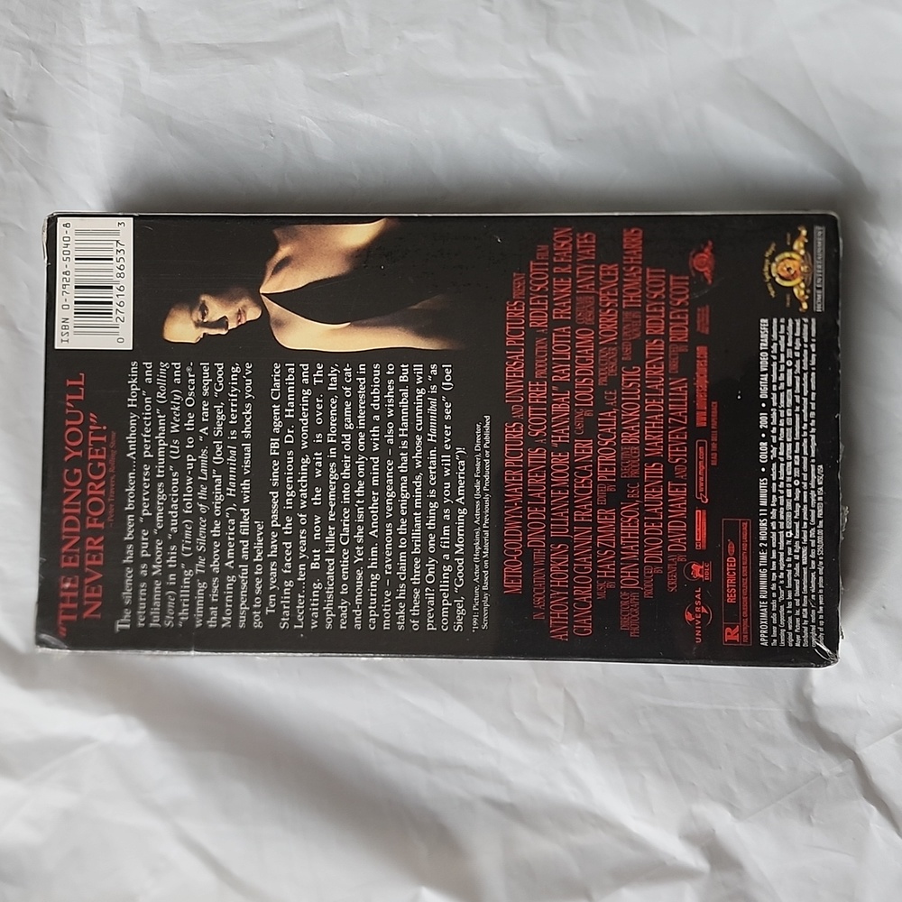 Hannibal VHS - Previously Viewed - Picture 2 of 2